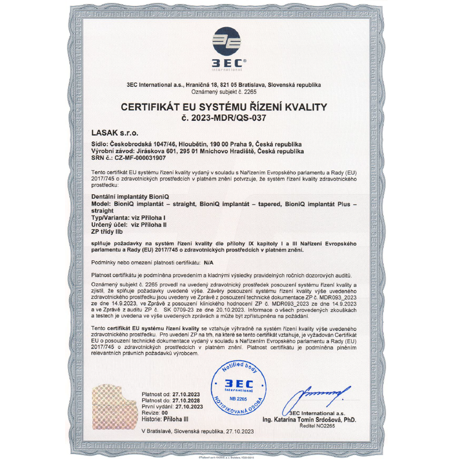 Certification MDR